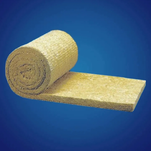 25-100mm 60-150 Kg/M³ Sound Absorption Rock Wool Blanket Insulation with One Side Wire Mesh