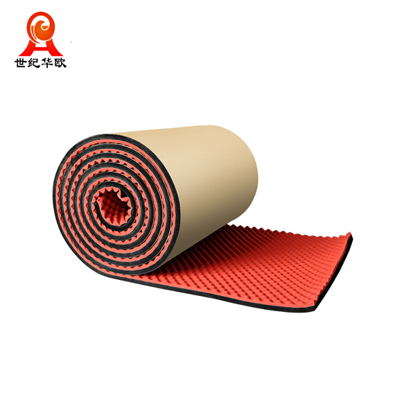 Acoustic Foam Wave Soundproof Foam Self-adhesive Sound Insulation Mat Rubber Foam Soundproof Material